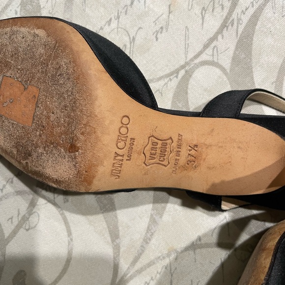 Jimmy Choo Satin Heels 37 1/2 - Picture 7 of 7